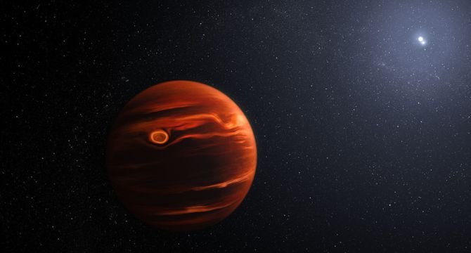 Recreación del planeta extrasolar VHS1256b descubierto en 2015 NASA, ESA, CSA, Joseph Olmsted (STScI).