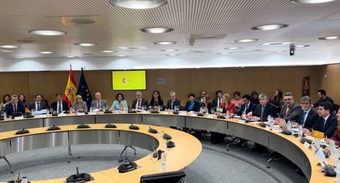 El consejero de Economía, Luis Alberto Marín, en el Consejo de Política Fiscal y Financiera.