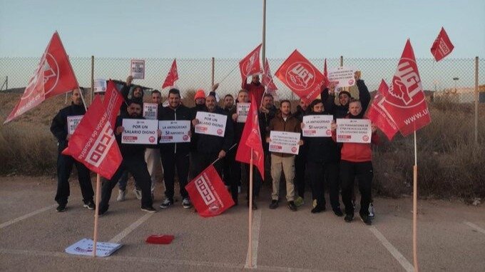 Huelga de la plantilla de CYMI en Sabic Cartagena. (CC.OO)