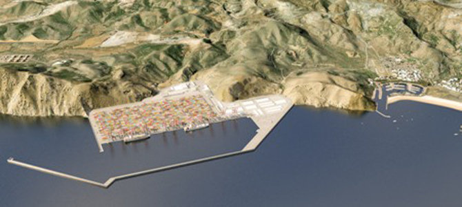 Reproducción artificial de cómo quedaría el puerto de El Gorguel.
