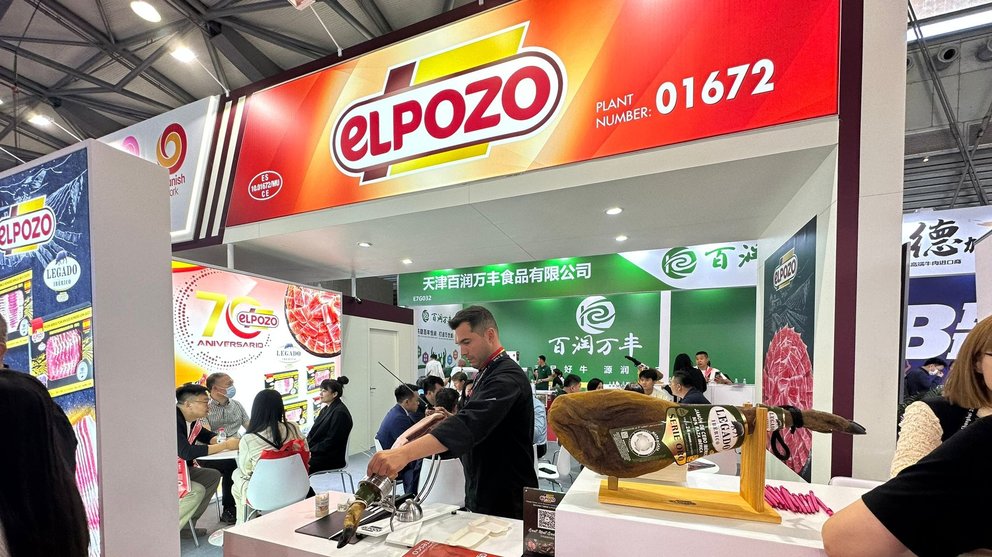 Imagen del stand de El Pozo Alimentación presente en la feria Sial Shanghái 2024.