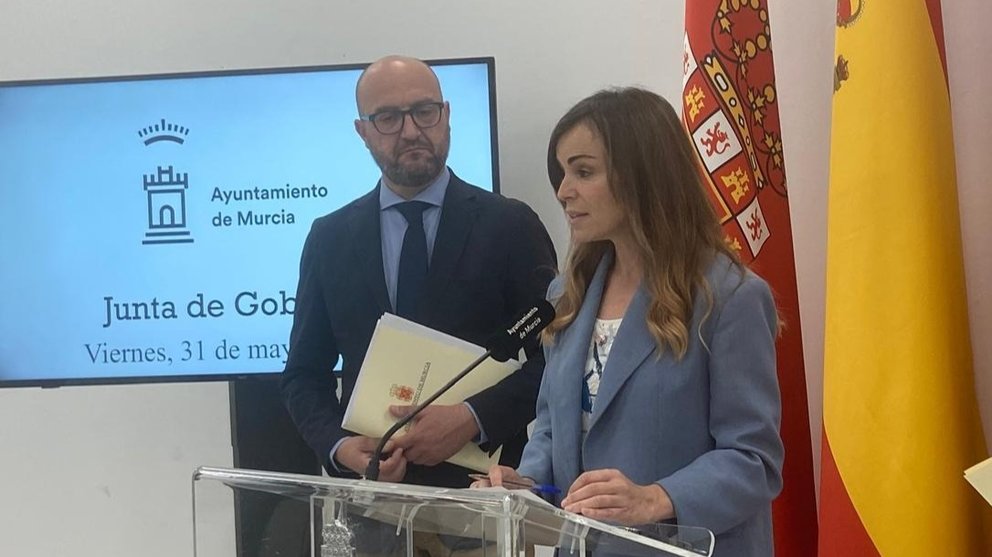 Rueda de prensa posterior a la Junta de Gobierno del ayuntamiento de Murcia.