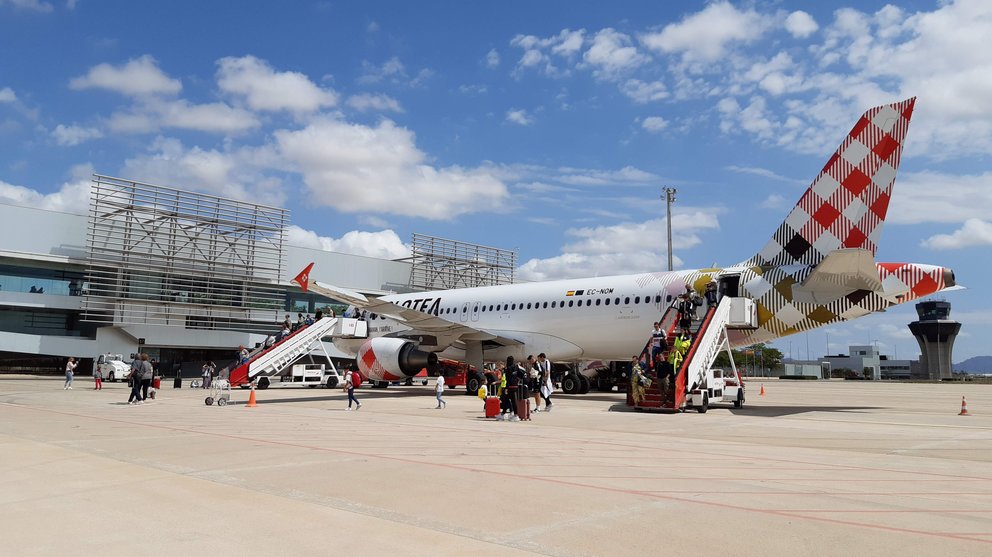 Avión de Volotea que opera en la nueva ruta con Bilbao.