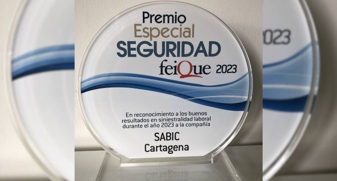 Premio Especial de Seguridad 2023 de la Federación Empresarial de la Industria Química Española (Feique) para Sabic.
