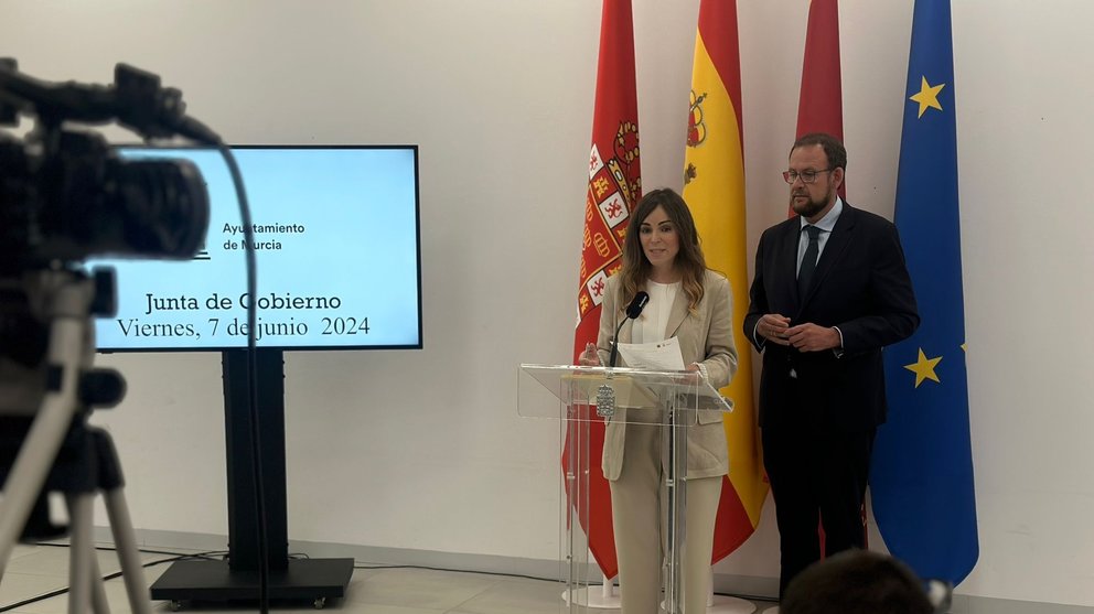 Rueda de prensa posterior a la Junta de Gobierno del consistorio murciano.