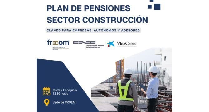 Cartel de la jornada de Frecom sobre el  Plan de Pensiones sectorial.
