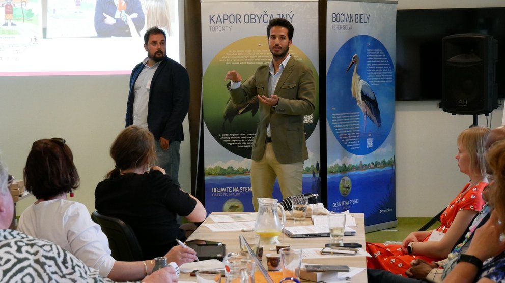 El director general de Competitividad y Calidad Turísticas, Patricio Sánchez, durante su exposición en el encuentro celebrado en Hungría y Eslovaquia.