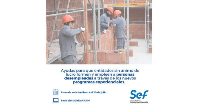 Imagen del cartel del programa de ayudas del SEF.