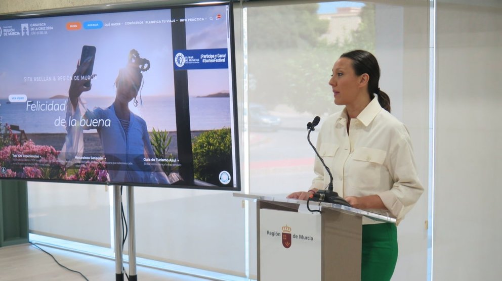Imagen de un momento de la intervención de la consejera Carmen Conesa en el acto de presentación.