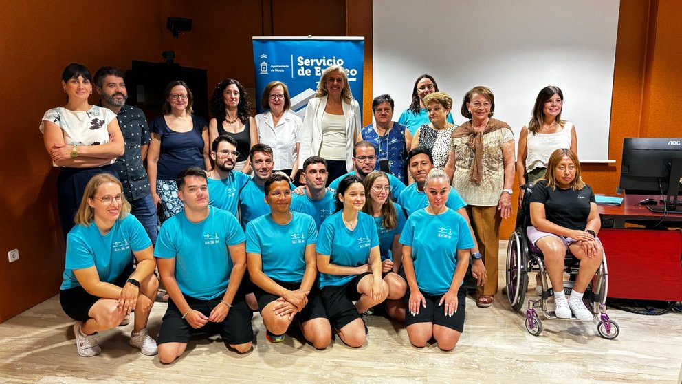 Alumnos del Programa Mixto de Empleo-Formación de Garantía Juvenil ‘IncluSport' del ayuntamiento de Murcia.