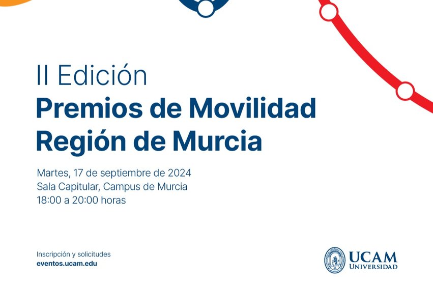 Cartel de los II Premios de Movilidad de la Región de Murcia de la UCAM.