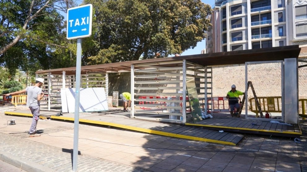 Obras de la nueva oficina de turismo de Cartagena.