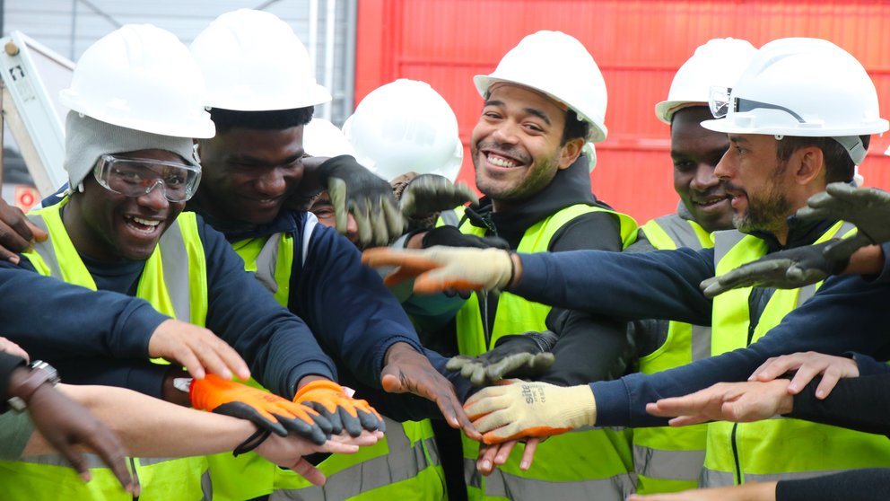 Alumnado de la Fundación Laboral de la Construcción.