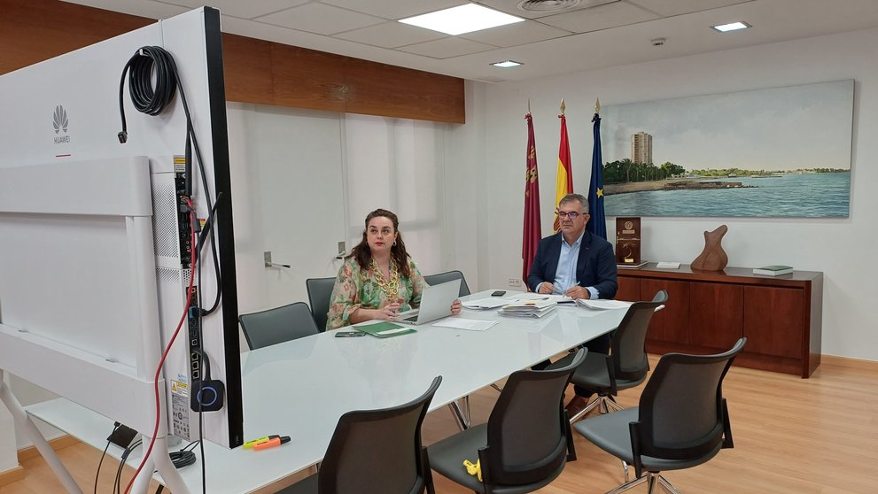 El consejero de Medio Ambiente, Universidades, Investigación y Mar Menor, Juan María Vázquez, interviene en la Conferencia Sectorial de Medio Ambiente por videoconferencia.