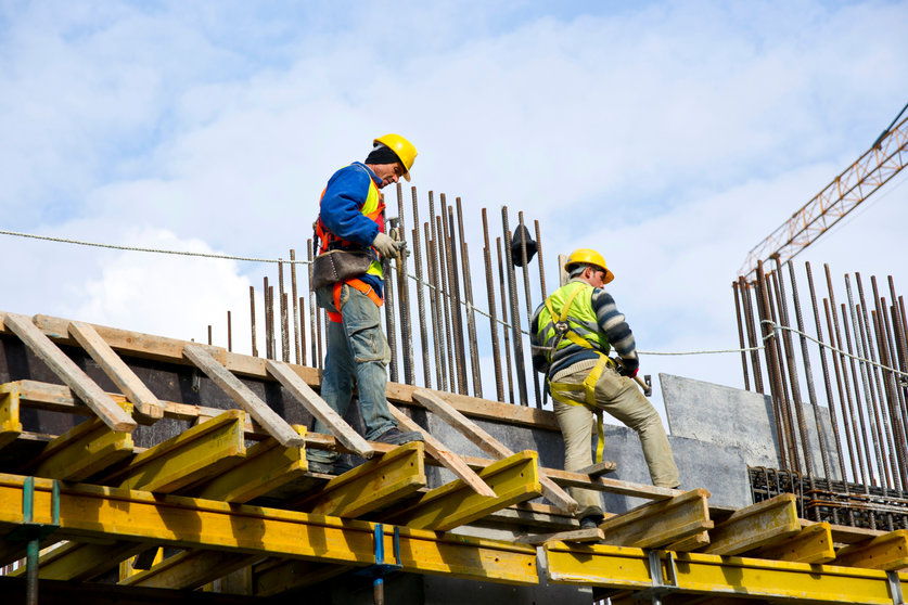 Trabajadores de la construcción.