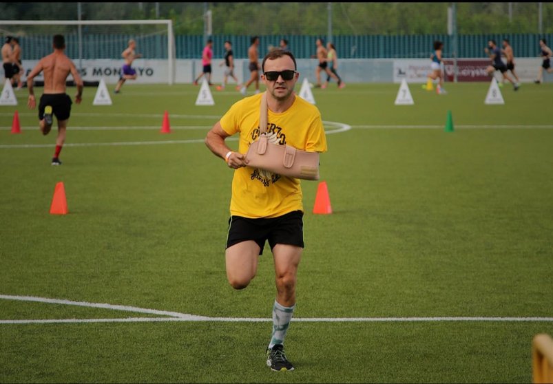 Moisės Manzanares en uno de sus entrenamientos.