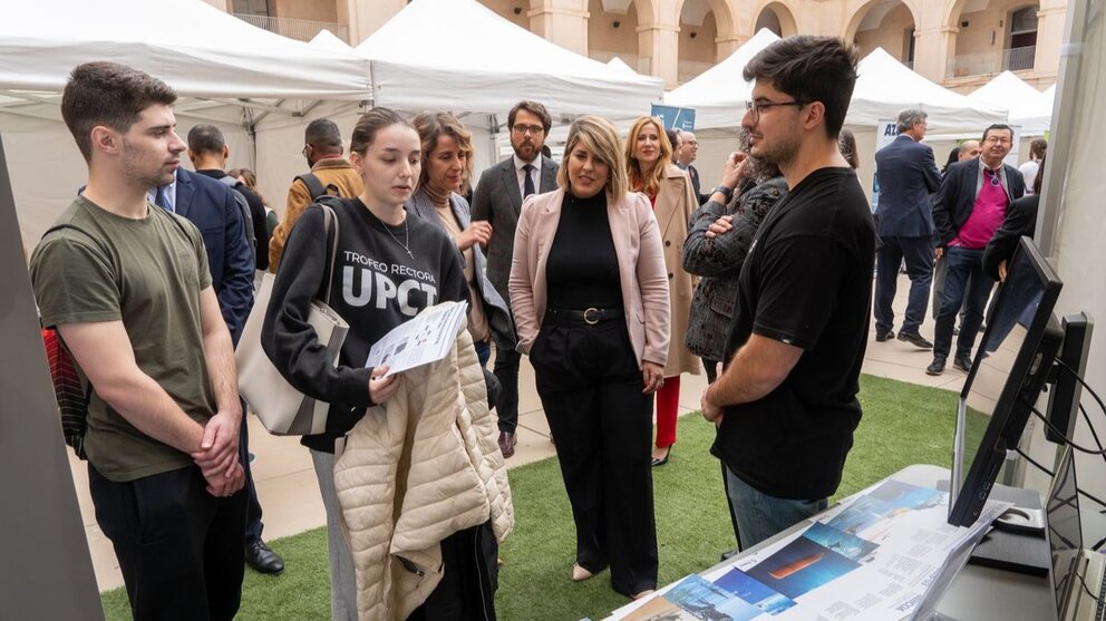 Imagen de archivo de la inauguración del Foro de Empleo Universitario en Ingeniería Industrial de la UPCT.