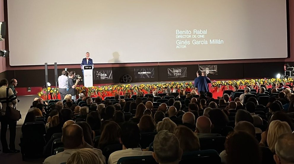 Imagen del acto de celebración de vigésimo aniversario de las Filmoteca de la Región de Murcia ‘Francisco Rabal’.