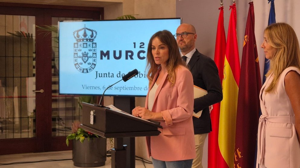 Rueda de prensa posterior a la Junta de Gobierno del ayuntamiento de Murcia.