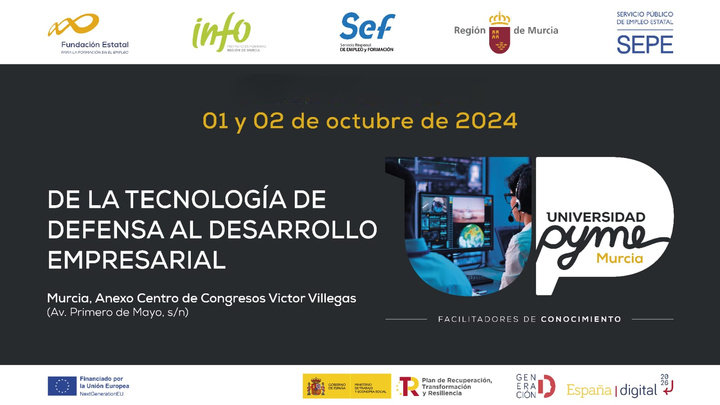 Cartel de la jornada sobre tecnología dual de la Comunidad.