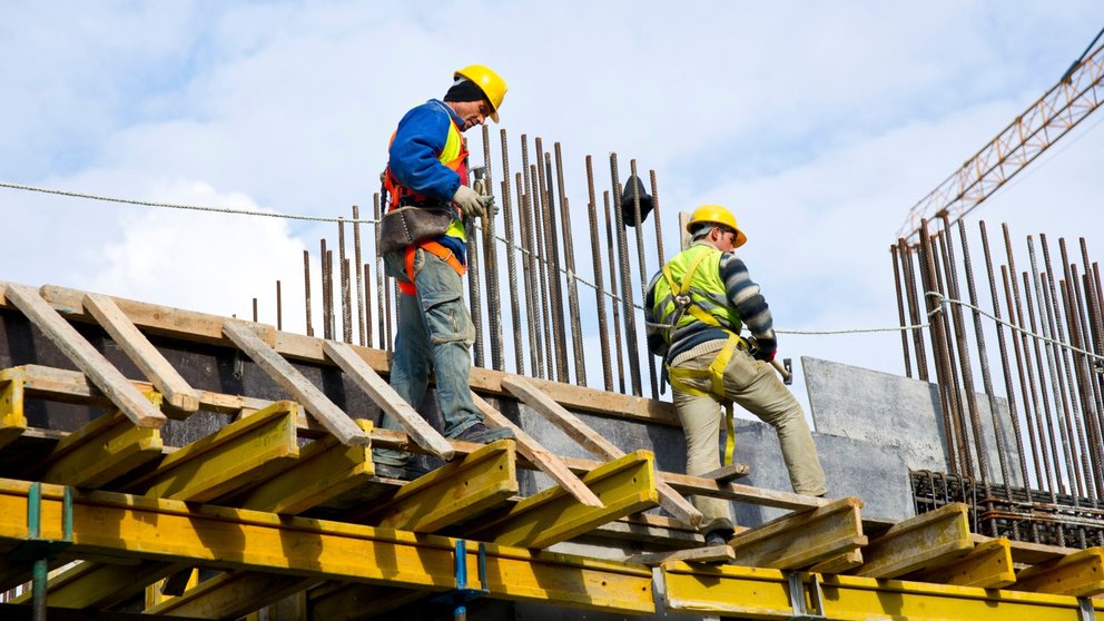 Trabajadores de la construcción.