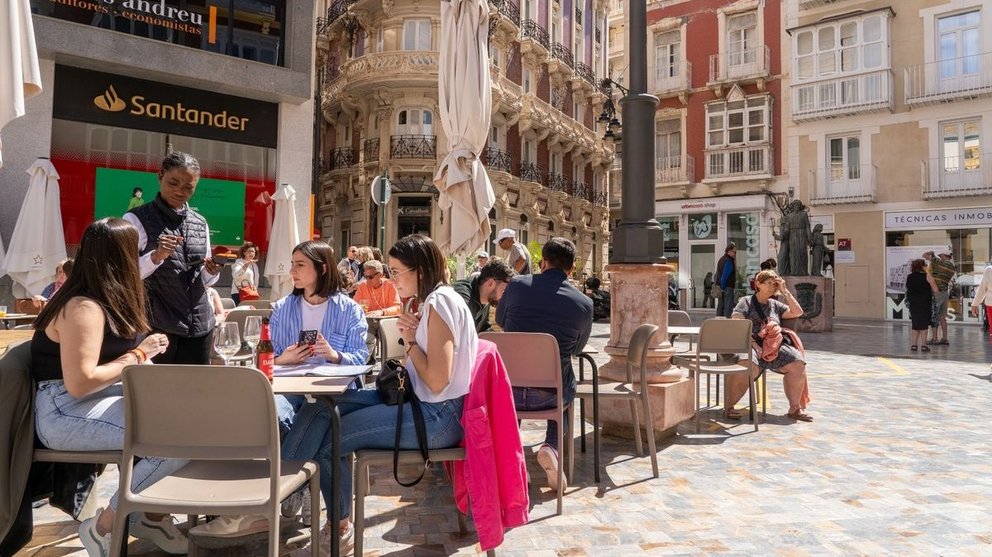 Terraza de un bar en Cartagena.