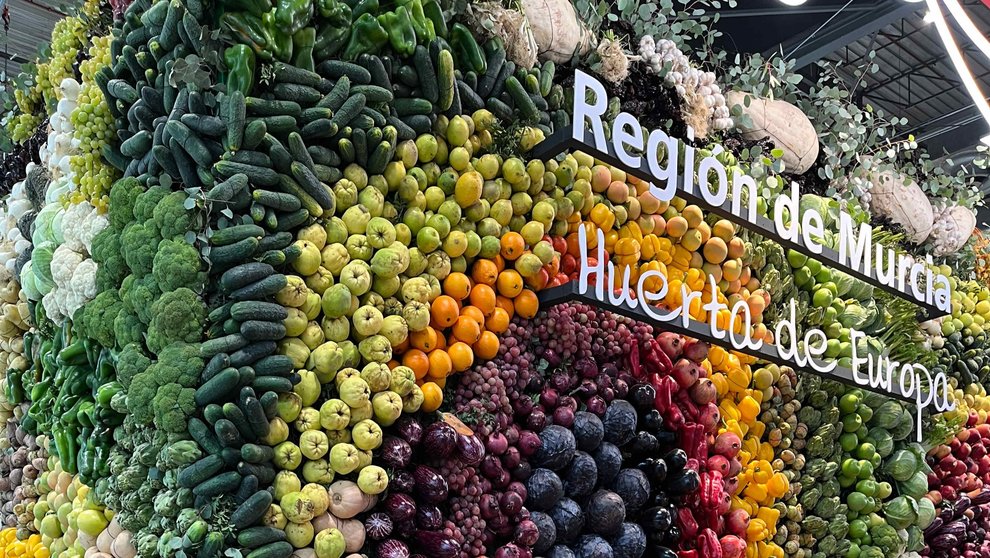 Jardín vertical del stand de la Región de Murcia en Fruit Attraction.