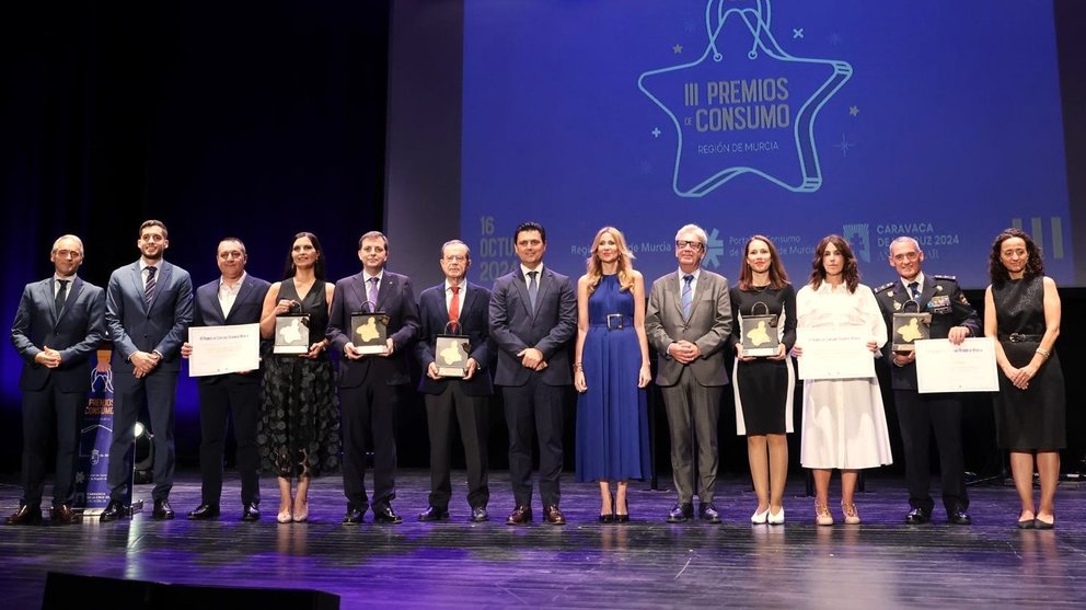 Imagen de los ganadores de los III Premios de Consumo Región de Murcia.