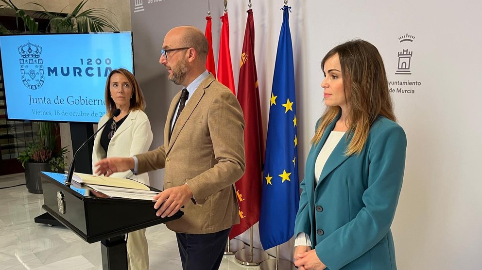 Rueda de prensa posterior a la Junta de Gobierno del ayuntamiento de Murcia.