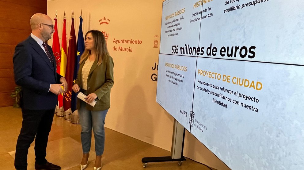 Imagen de la presentación del proyecto de los presupuestos del consistorio murciano.