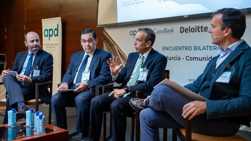 El director general de Hefame, Javier López, durante su intervención en el Encuentro Bilateral Región de Murcia-Comunidad Valenciana, organizado por APD.