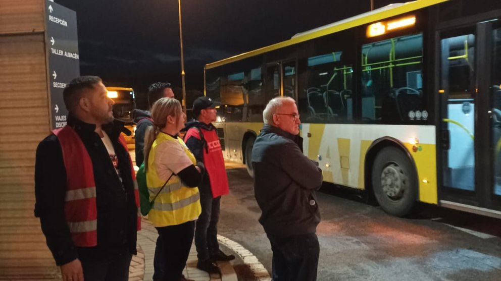 Imagen de la huelga en el transporte de viajeros. (CC.OO)