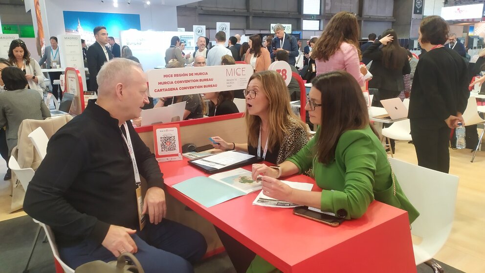 Imagen del estand de la Región de Murcia en la feria ITBM de Barcelona. (CARM)