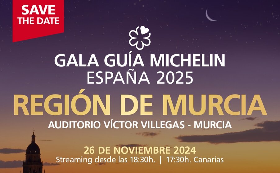 Cartel de la Gala de la Guía Michelin 2025. (CARM)