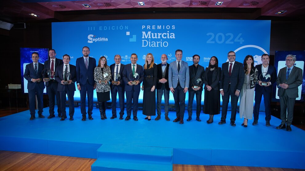 Imagen de los ganadores de la III Edición de los Premios Murcia Diario.