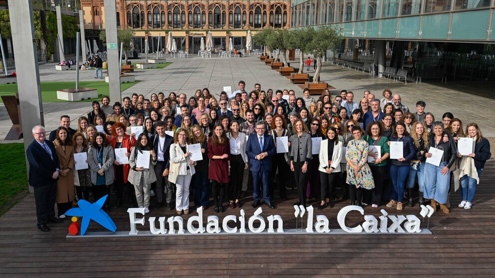 Imagen de familia durante la jornada de clausura de la primera convocatoria de EduCaixa. (Fundación 'la Caixa')