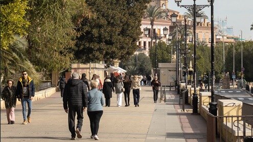 Una imagen de la ciudad de Murcia, que registrará alta ocupación durante el puente de diciembre. (CARM)