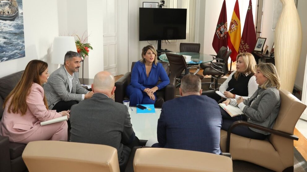 Reunión sobre el XX Congreso de Hoteleros Españoles que se celebrará en 2025 en El Batel. (Ayuntamiento de Cartagena)