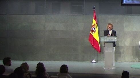 Intervención de Josefina García, rectora de la UCAM, en el acto organizado por Celera. (UCAM)