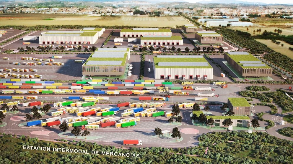 Recreación del aparcamiento de la Ciudad Agroalimentaria y del Transporte de la Región de Murcia. (CARM)