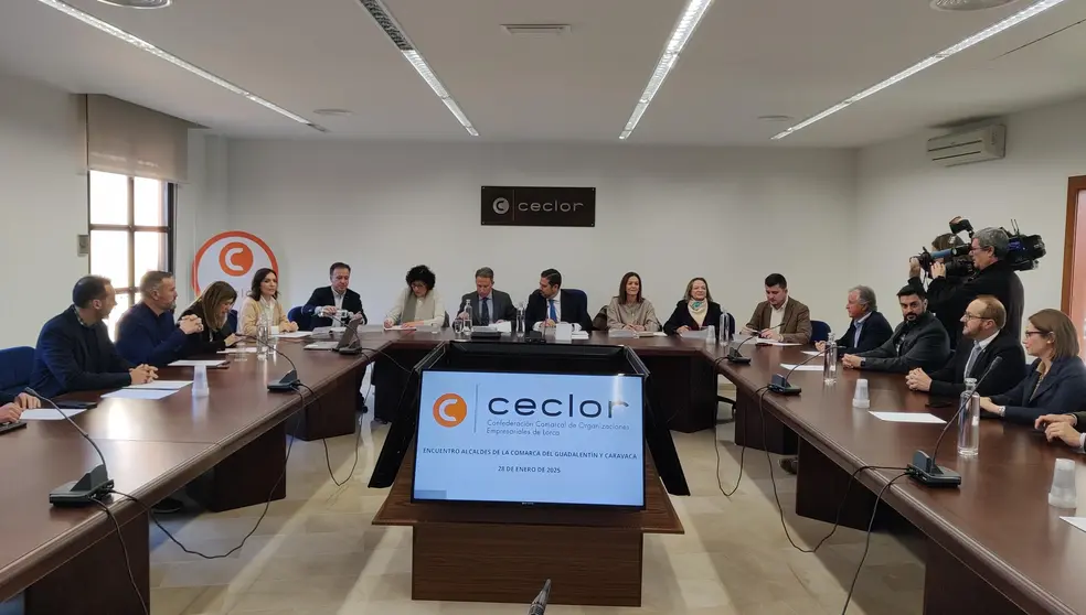 Un momento de la reunion de Ceclor con los alcaldes. (Ceclor)