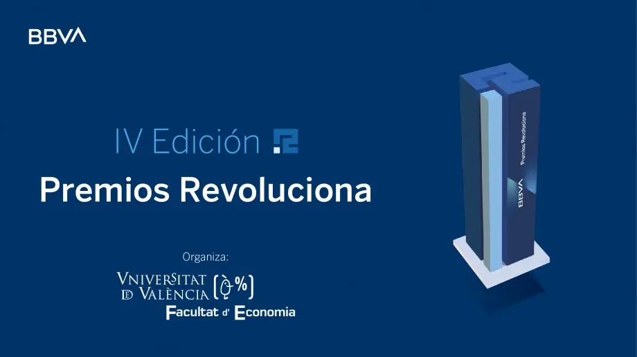 Cartel de la cuarta edición de los 'Premios Revoluciona'. (Universidad de Valencia/BBVA)