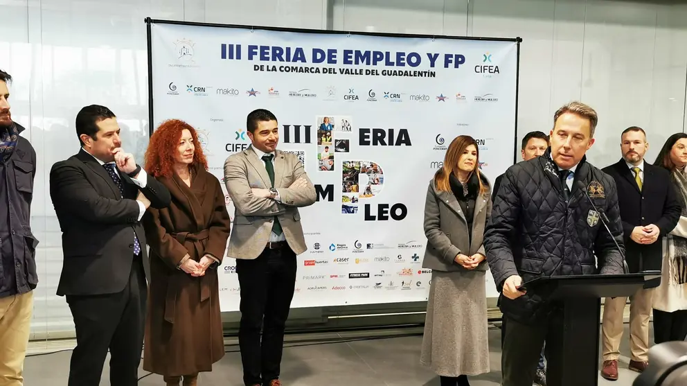 Imagen durante la inauguración de la III Feria de Empleo y Formación Profesional de la Comarca del Valle del Guadalentín. (CARM)