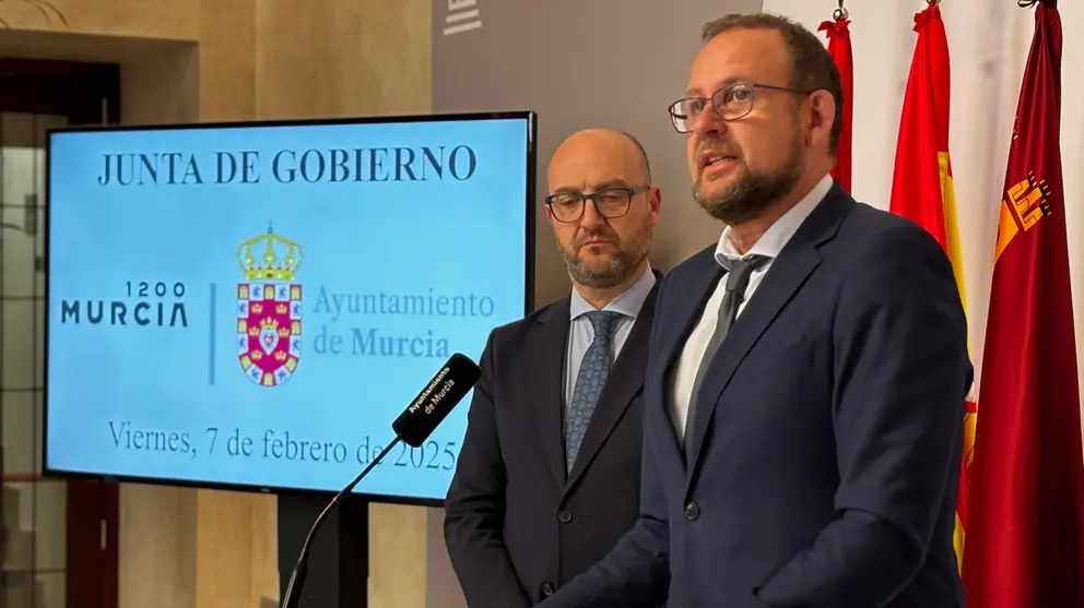 Declaraciones posteriores a la Junta de Gobierno. (Ayuntamiento de Murcia)