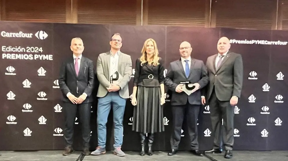 Imagen de los ganadores de los Premios Pyme de Murcia de Carrefour. (Carrefour)