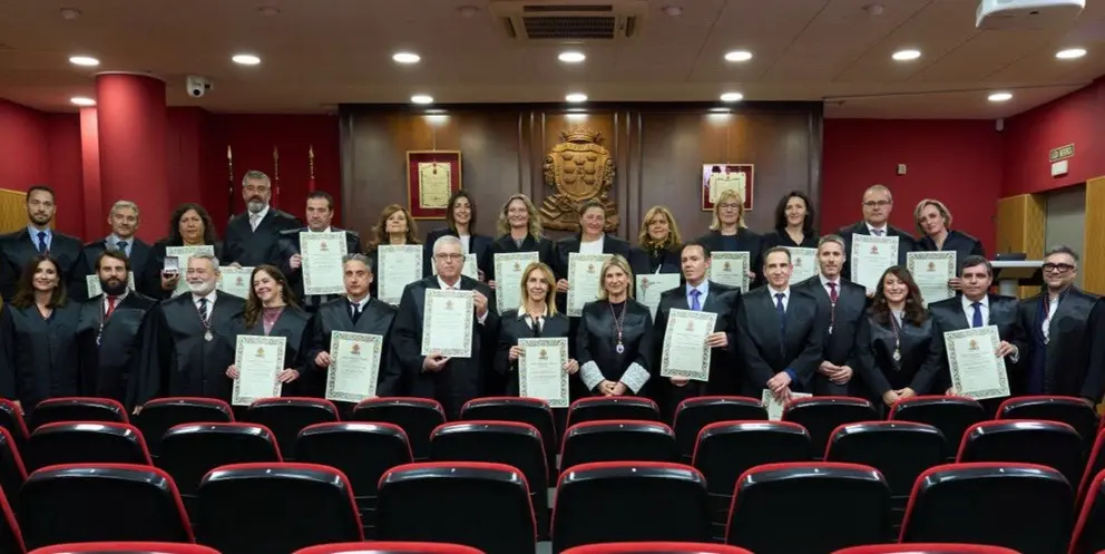 Entrega de las medallas de Oro y Plata del Colegio de la Abogacía de Murcia. (Fidedigno)