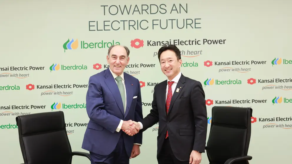 Ignacio Galán, presidente de Iberdrola, y Toru Kuwahara, vicepresidente de Kansai. (Iberdrola)