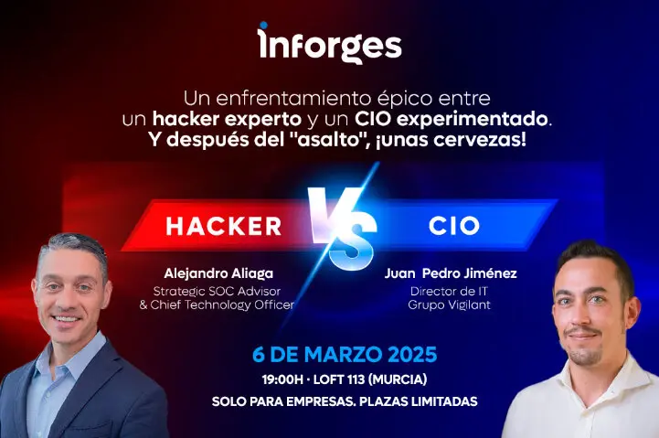 Inforges organiza "Hacker vs CIO": un combate en directo entre ataque y defensa en ciberseguridad. Foto / Inforges