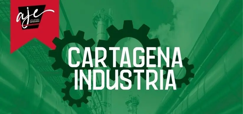 Cartel del evento ‘Cartagena Industria: futuro, necesidades y oportunidades’. (AJE Cartagena)