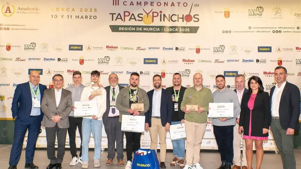 Ganadores del III Campeonato de Tapas y Pinchos de la Región. (Academia de la Tapa y del Pintxo)